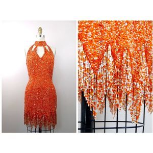 Orange  Size 4 Cocktail dress